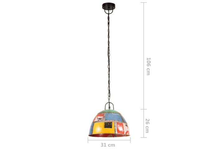 Teollistyylinen riippuvalaisin 25W monivärinen 31 cm E27 - Monivärinen - Valaistus - Sisävalaistus & lamput - Keittiövalaisin - Kattovalaisin keittiö