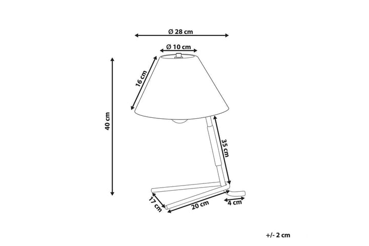 Toykab Pöytävalaisin 40 cm E27 - Kulta/Valkoinen - Valaistus - Sisävalaistus & lamput - Erikoisvalaisin - Riisipaperivalaisin