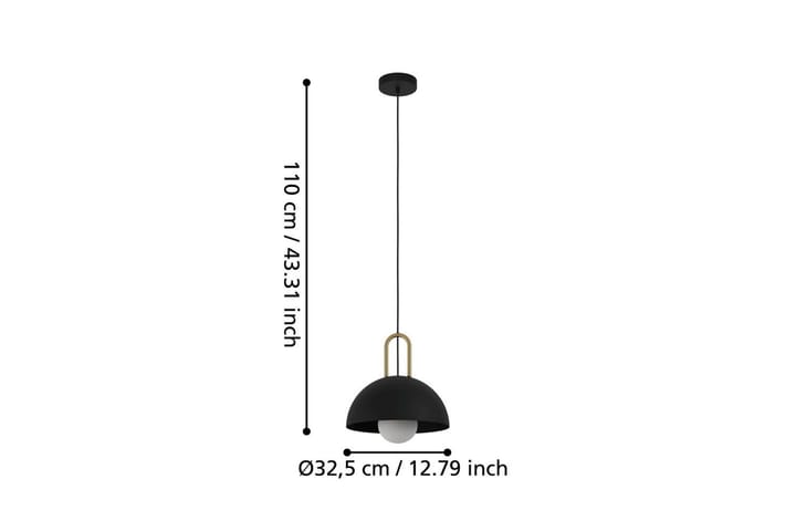 Riippuvalaisin Eglo Calmanera musta, messinki - Musta/Messinki - Valaistus - Sisävalaistus & lamput - Ikkunavalaisimet - Ikkunavalaisin riippuva
