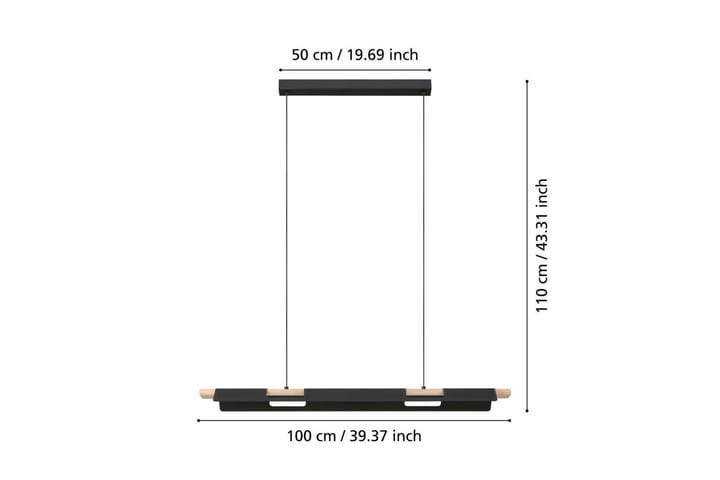 Riippuvalaisin Eglo Ermua - Musta/Ruskea - Valaistus - Sisävalaistus & lamput - Ikkunavalaisimet - Ikkunavalaisin riippuva