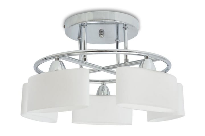 Kattovalaisin soikeilla varjostimilla E14 lampulle 200 W - Valkoinen - Tiffanylamppu - Olohuoneen valaisin - Plafondit - Kattovalaisin