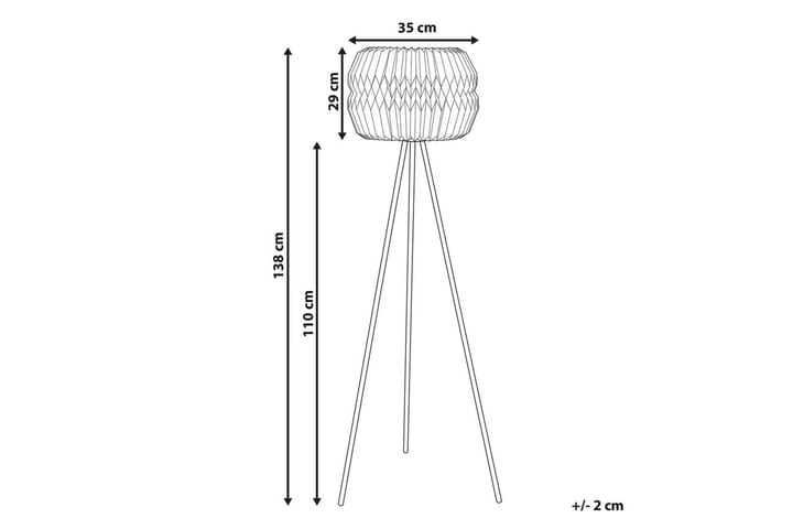 Beliya Lattiavalaisin 138 cm - Musta/Valkoinen - Valaistus - Sisävalaistus & lamput - Lattiavalaisin - 3-vartinen lattiavalaisin