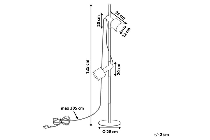 Kastoy Lattiavalaisin 125 cm - Monivärinen - Valaistus - Sisävalaistus & lamput - Lattiavalaisin - 3-vartinen lattiavalaisin