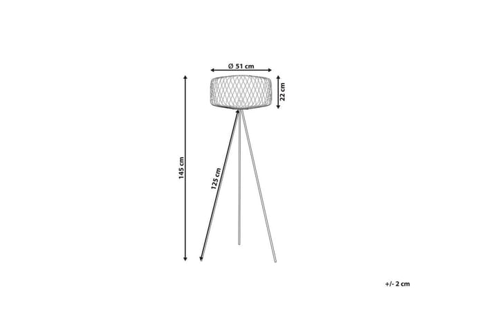 Vendaval Lattiavalaisin 145 cm - Musta - Valaistus - Sisävalaistus & lamput - Lattiavalaisin - 3-vartinen lattiavalaisin