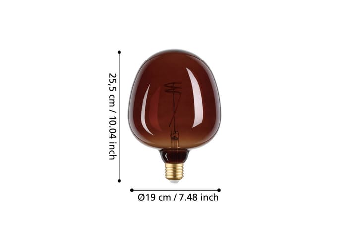 Valonlähde Eglo LM-E27-LED G190 4W Konjakki - Konjakki - Valaistus - Sisävalaistus & lamput - Tunnelmavalaistus