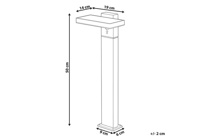 Krokel LED Aurinkokennovalaisin 50 cm - Musta - Valaistus - Ulkovalaistus - Aurinkokennovalaistus