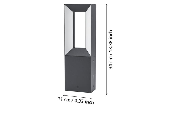 Pollari Eglo Riforano 340 mm - Musta/Valkoinen - Valaistus - Ulkovalaistus - LED-valaistus ulkokäyttöön