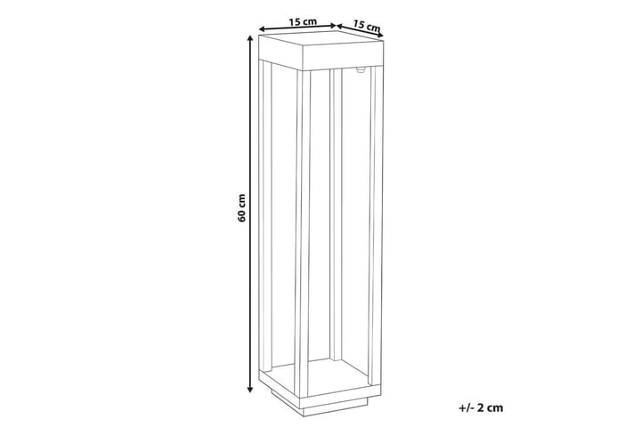 Tamorg LED Aurinkokennovalaisin 60 cm - Musta - Valaistus - Ulkovalaistus - Aurinkokennovalaistus